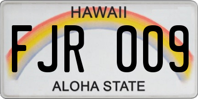 HI license plate FJR009