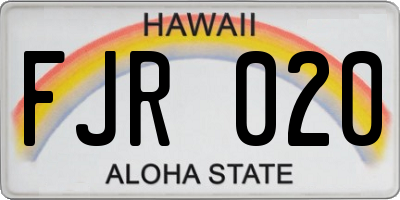 HI license plate FJR020