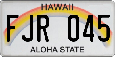 HI license plate FJR045