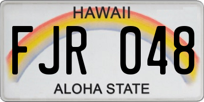 HI license plate FJR048