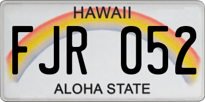 HI license plate FJR052