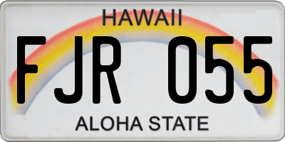 HI license plate FJR055