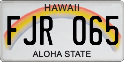 HI license plate FJR065