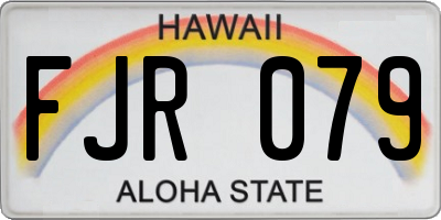 HI license plate FJR079