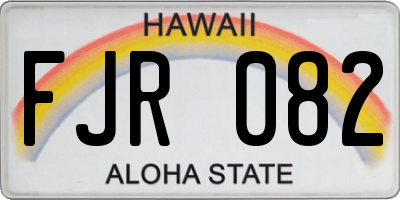 HI license plate FJR082