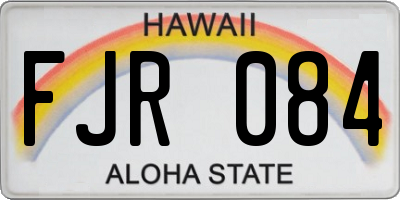 HI license plate FJR084
