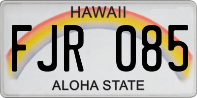 HI license plate FJR085
