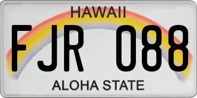HI license plate FJR088