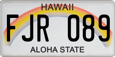 HI license plate FJR089
