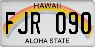 HI license plate FJR090
