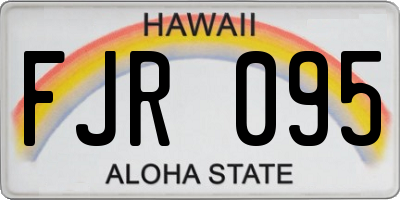 HI license plate FJR095