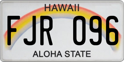 HI license plate FJR096
