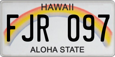 HI license plate FJR097