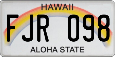 HI license plate FJR098