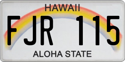 HI license plate FJR115