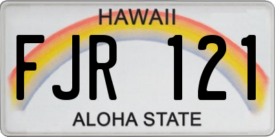 HI license plate FJR121