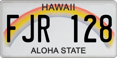 HI license plate FJR128