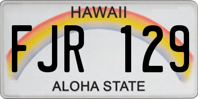 HI license plate FJR129