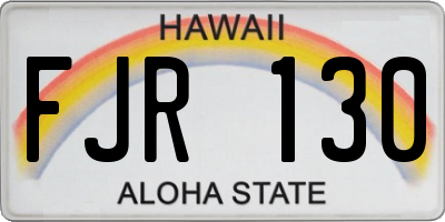 HI license plate FJR130