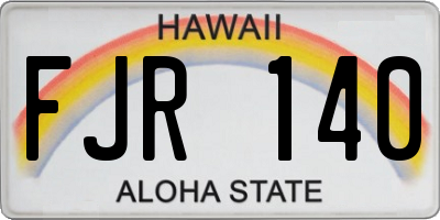 HI license plate FJR140