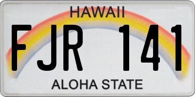 HI license plate FJR141