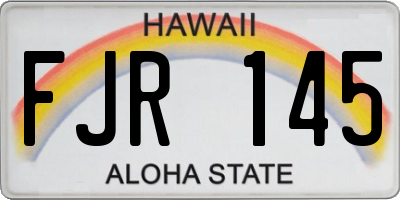 HI license plate FJR145