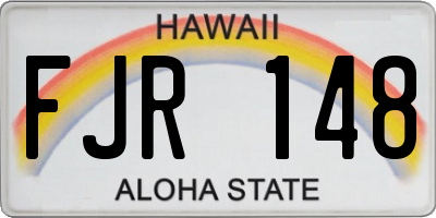 HI license plate FJR148