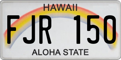HI license plate FJR150