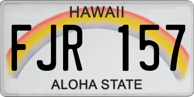 HI license plate FJR157