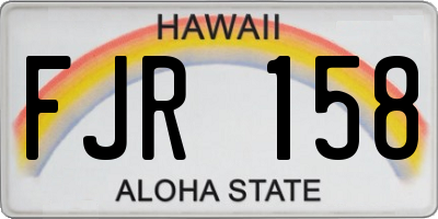 HI license plate FJR158