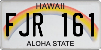 HI license plate FJR161