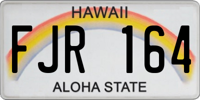 HI license plate FJR164