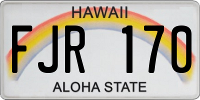 HI license plate FJR170