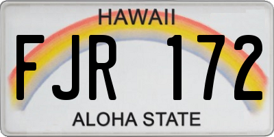 HI license plate FJR172