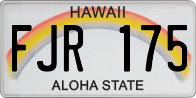 HI license plate FJR175