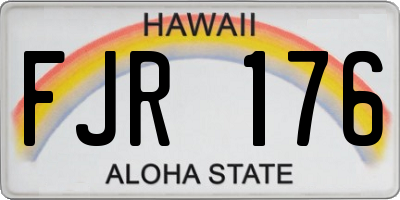 HI license plate FJR176