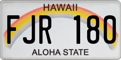 HI license plate FJR180