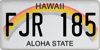 HI license plate FJR185