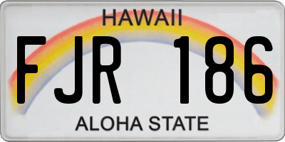 HI license plate FJR186