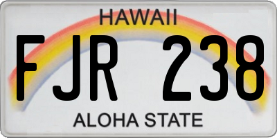HI license plate FJR238