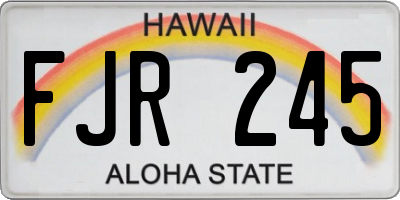 HI license plate FJR245