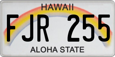 HI license plate FJR255