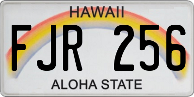 HI license plate FJR256