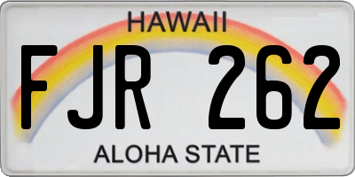 HI license plate FJR262