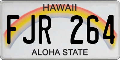 HI license plate FJR264