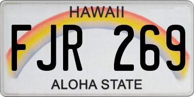 HI license plate FJR269