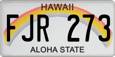 HI license plate FJR273