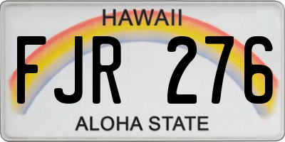 HI license plate FJR276