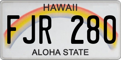HI license plate FJR280