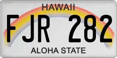 HI license plate FJR282